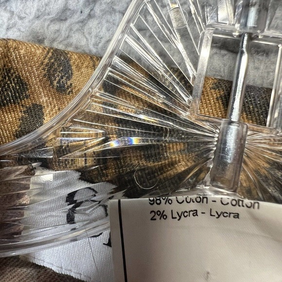 Vintage Christian Dior Jacket Womens 8 Brown Denim Leopard Galliano Cropped - Picture 3 of 7